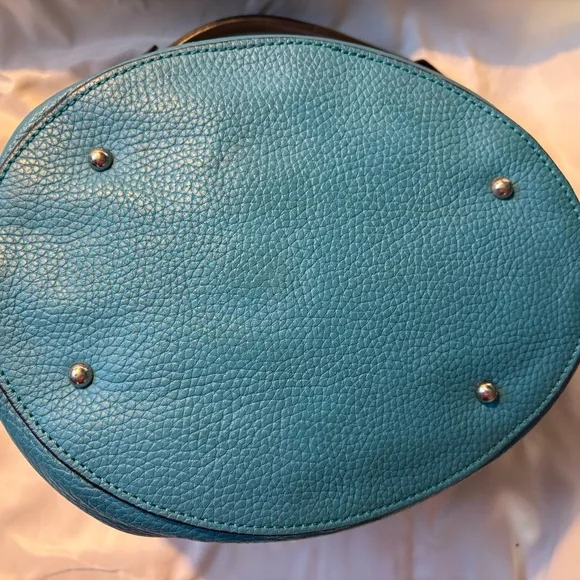 Dooney & Bourke Blue Leather Women's Bag - Picture 3 of 7